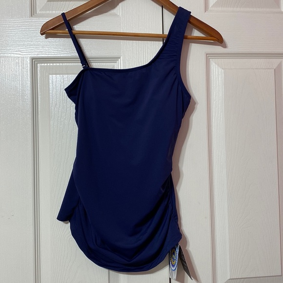BALEAF Swim Womens Navy Blue Tankini Top NWT Size 34 - Picture 1 of 8